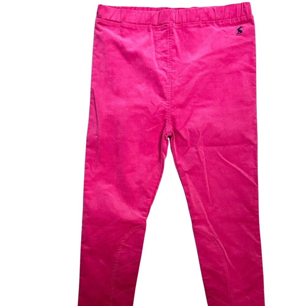 Joules Velour Pull On Pants Girls Size 11 12 Hot Pink Elastic Waist‎ Horse Logo